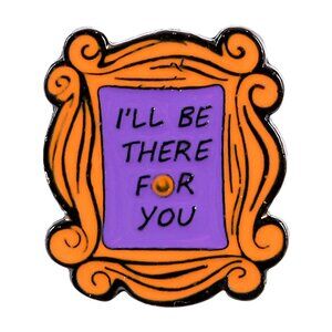 FRIENDS PEEPHOLE YELLOW FRAME OIL DRIPPED ENAMEL PIN LAPEL PIN BROOCH NWT